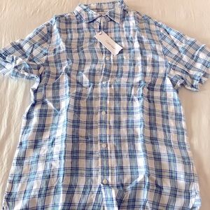 Calvin Klein Short Sleeve Shirt Size S Pleaded
